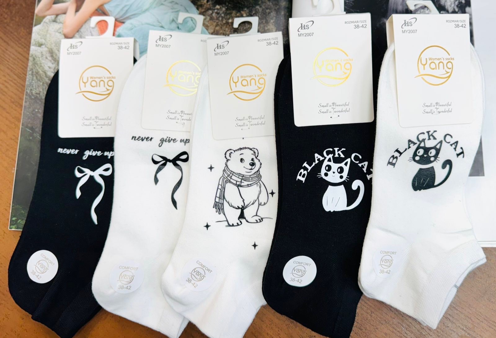 SKARPETY MŁODZIEŻOWE CUTE DAMSKIE ROZM.39-42 BAWEŁNIANE.