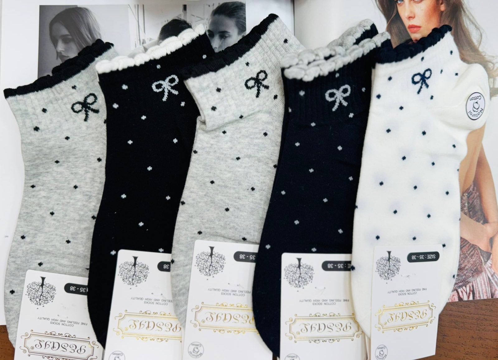 SKARPETY MŁODZIEŻOWE CUTE DAMSKIE ROZM.39-42 BAWEŁNIANE.