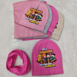 KOMPLET CZAPKA KOMIN NA WIOSENNA WOJANKA-RANKA DLA DZIECI.