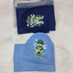 KOMPLET CZAPKA KOMIN NA WIOSENNA MIŚ CUTE DLA DZIECI.