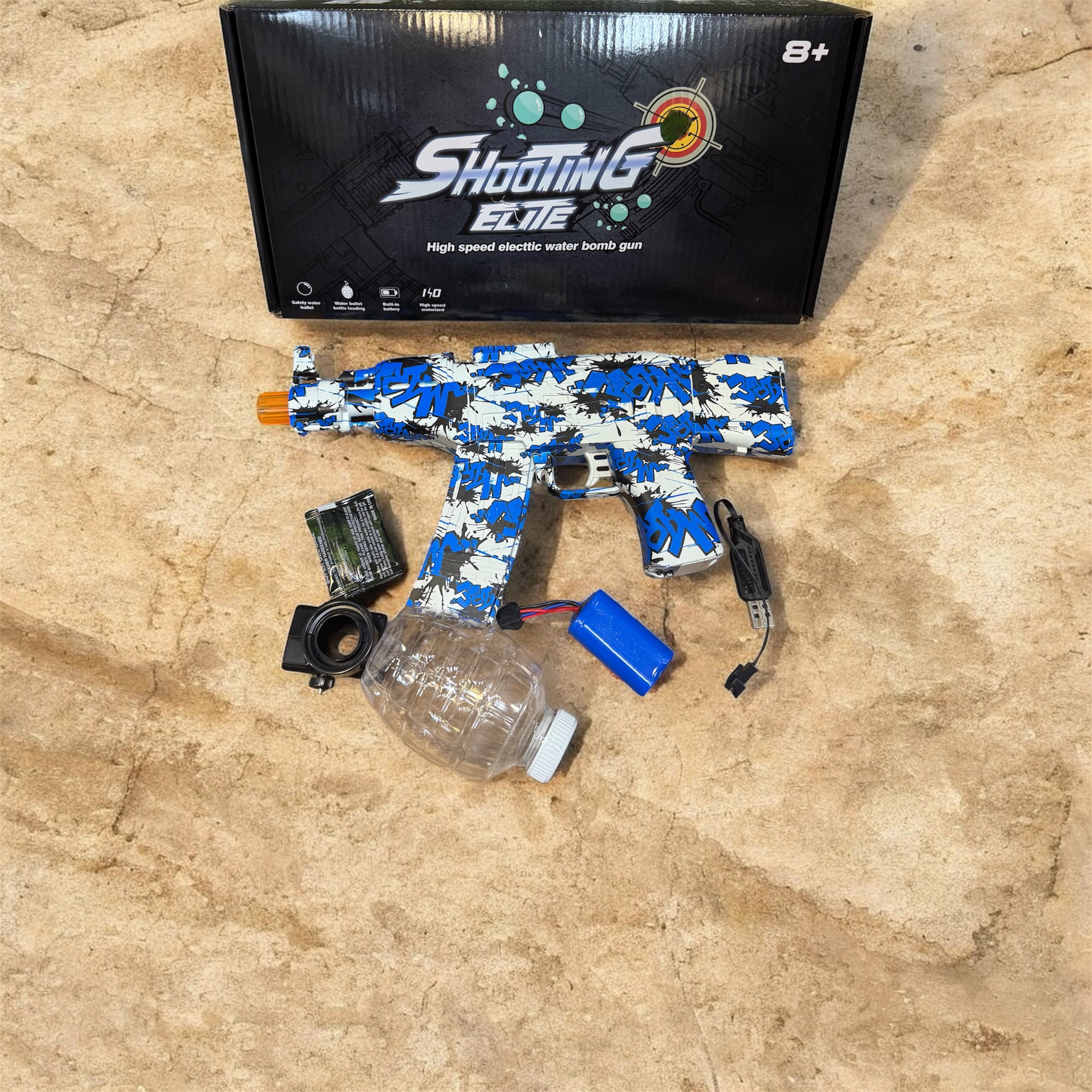 PISTOLET AUTOMATYCZNY NA KULKI ŻELOWE WODNE.