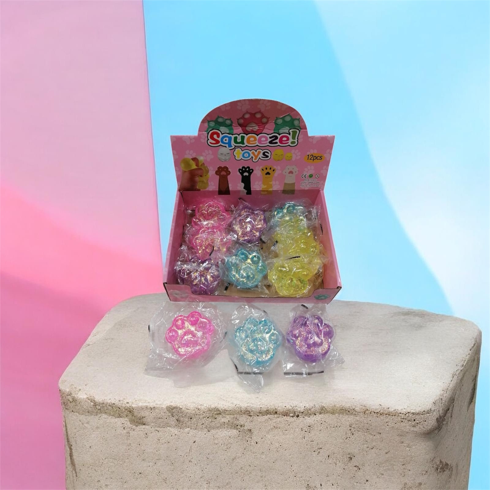 GNIOTKI ANTYSTRESOWY SQUISHY ŁAPKA DLA DZIECI.