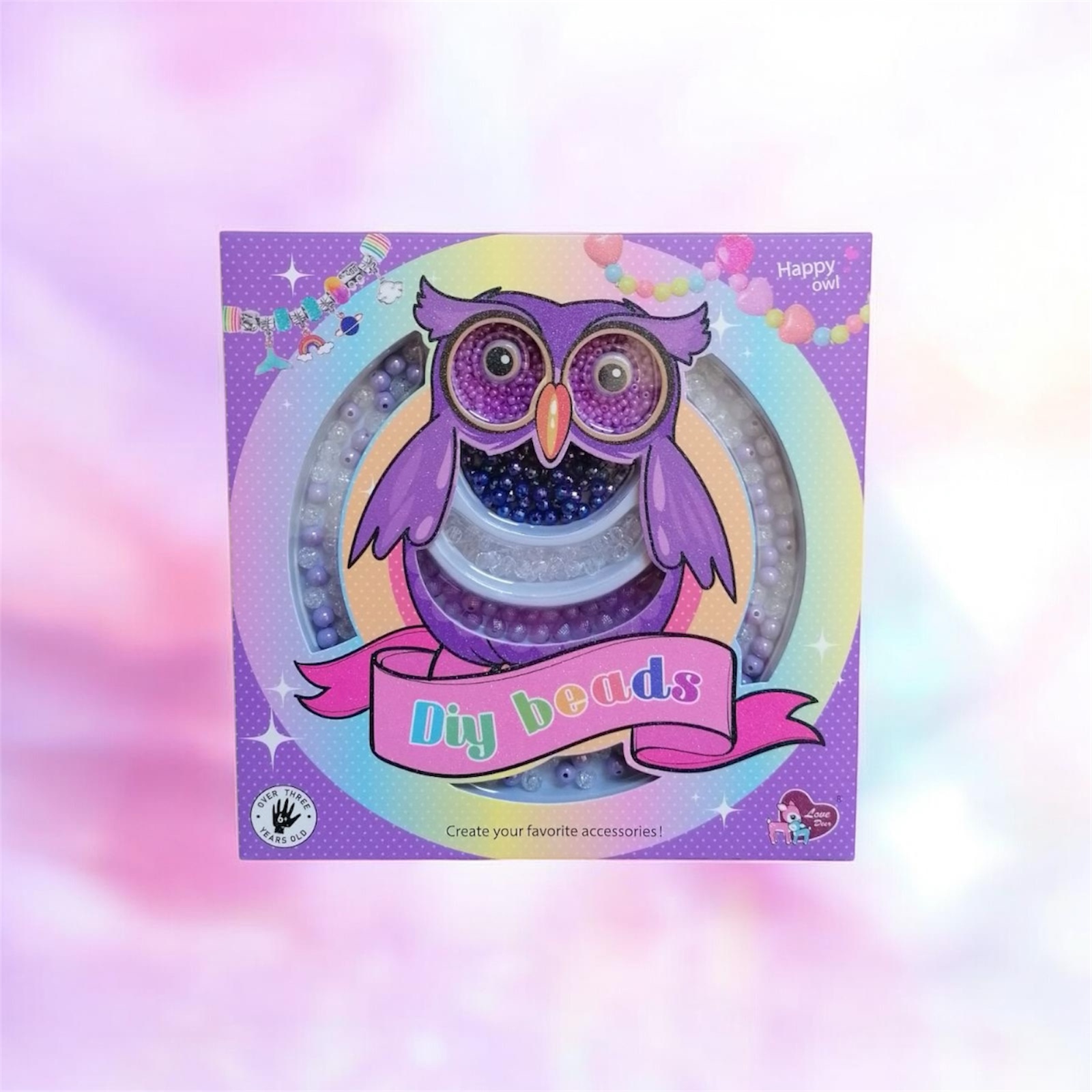 ZESTAW KORALIKI DO ROBIENIA BRANSOLETKA DIY DLA DZIECKA.