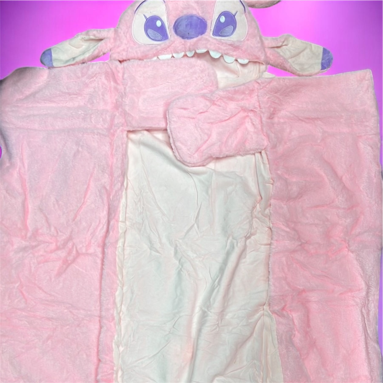 KOC Z KAPTUREM NARZUTA KOCZYK SZLAFROK STITCH. - obrazek 2