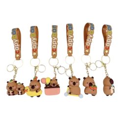 BRELOK FIGURKI GUMOWA KAPIBARA DO KLUCZY.