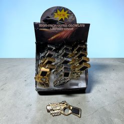 BRELOK PISTOLET LATARKA Z LASEREM.