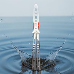 NÓŻ MOTYLKOWY TRENINGOWY SKŁADANY TĘPY DO ĆWICZEŃ BLOKADA.