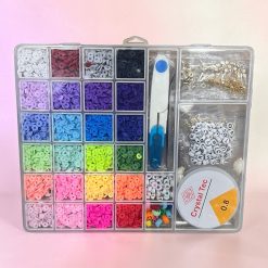 ZESTAW KORALIKI DO ROBIENIA BRANSOLETKA DIY DLA DZIECKA.