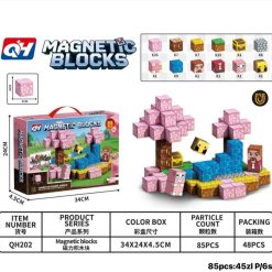 KLOCKI MAGNETYCZNE MINECRAFT 85 ELEMENTÓW.