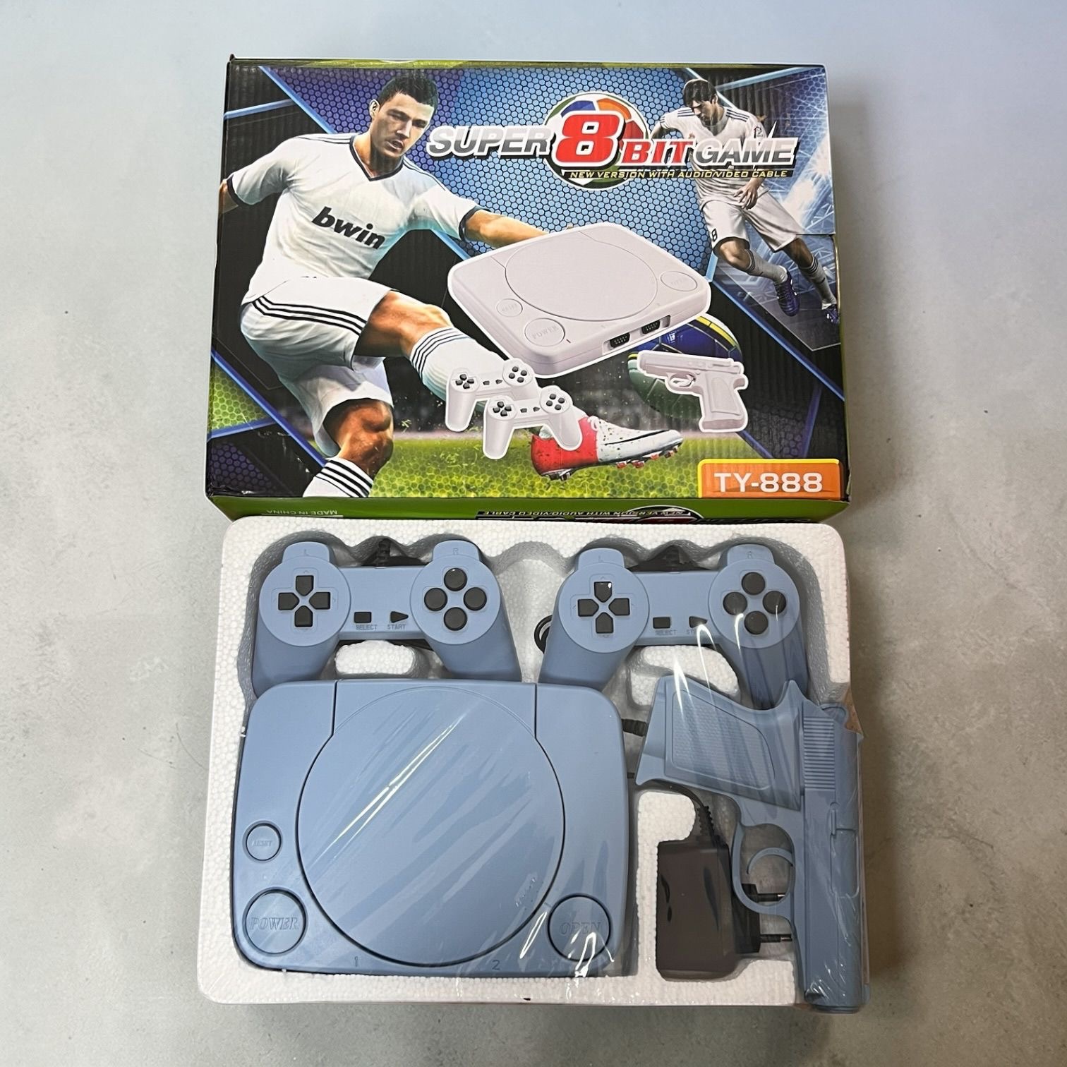 KONSOLA TELEWIZYJNA GRA GAME 8BIT GRY 2 PADY + PISTOLET.