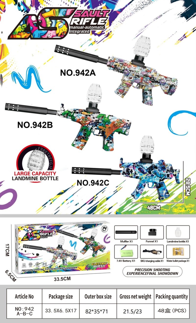 PISTOLET AUTOMATYCZNY NA KULKI ŻELOWE WODNE.