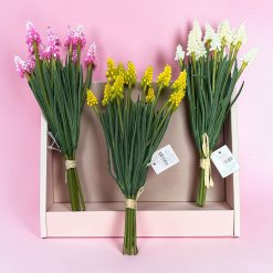 SZTUCZNE KWIATY SILIKONOWE BUKIET JAK ŻYWE GUMOWE 25CM.