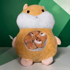 PODUSZKA PLUSZOWA CHOMIK PUDDING Z MASKOTKAMI DLA DZIECI.