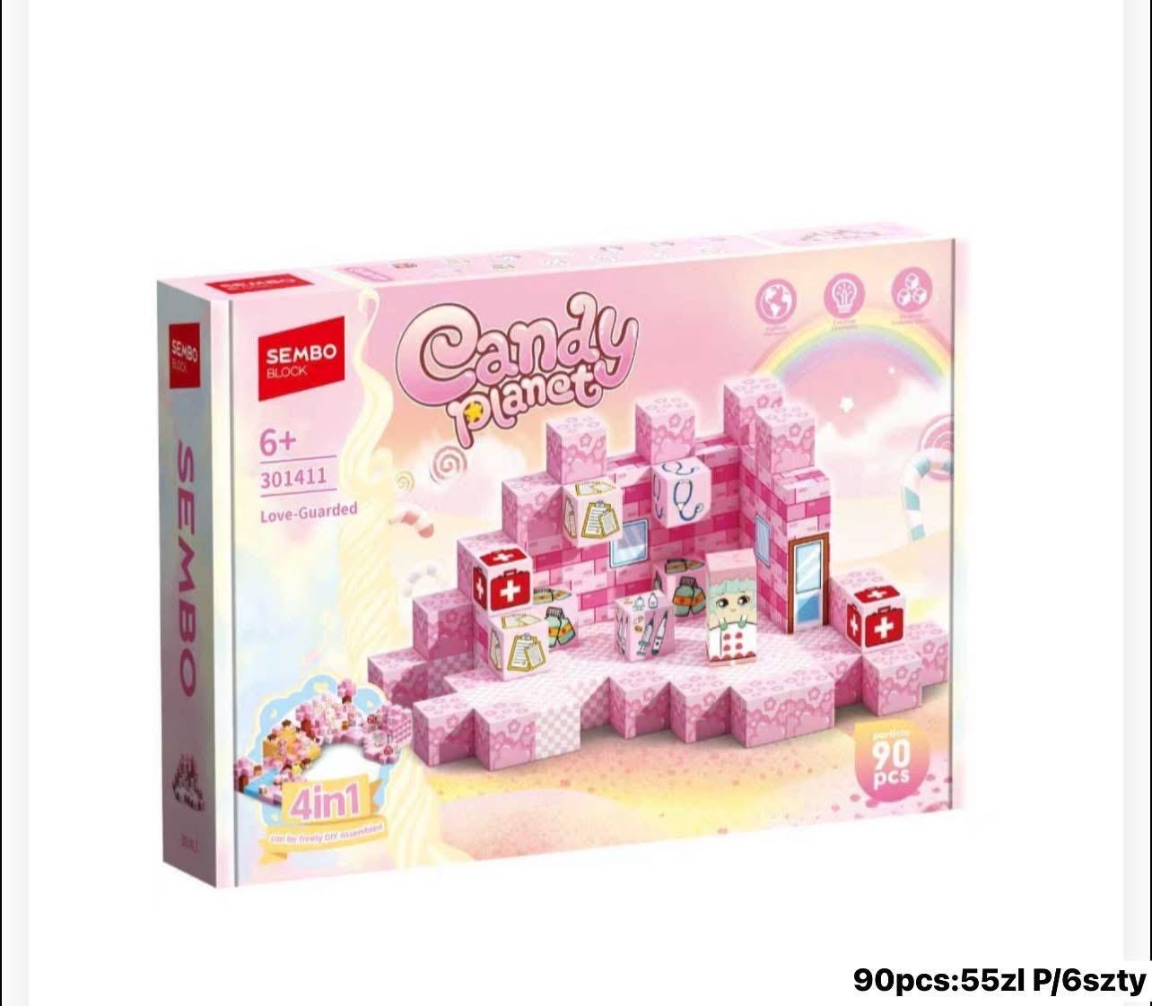 KLOCKI MAGNETYCZNE CANDY PLANET 90 ELEMENTÓW.