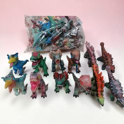 ZESTAW FIGURKI ZWIERZĄT DINOZAUR GUMOWE DLA DZIECI.