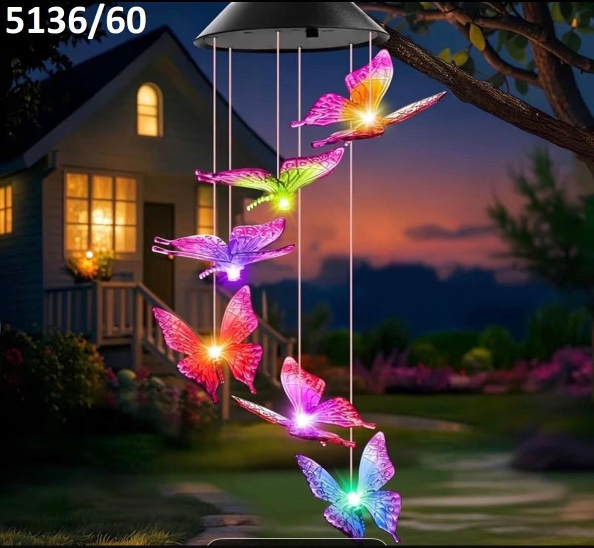 MOTYLKI SOLARNE DO OGRODOWE.