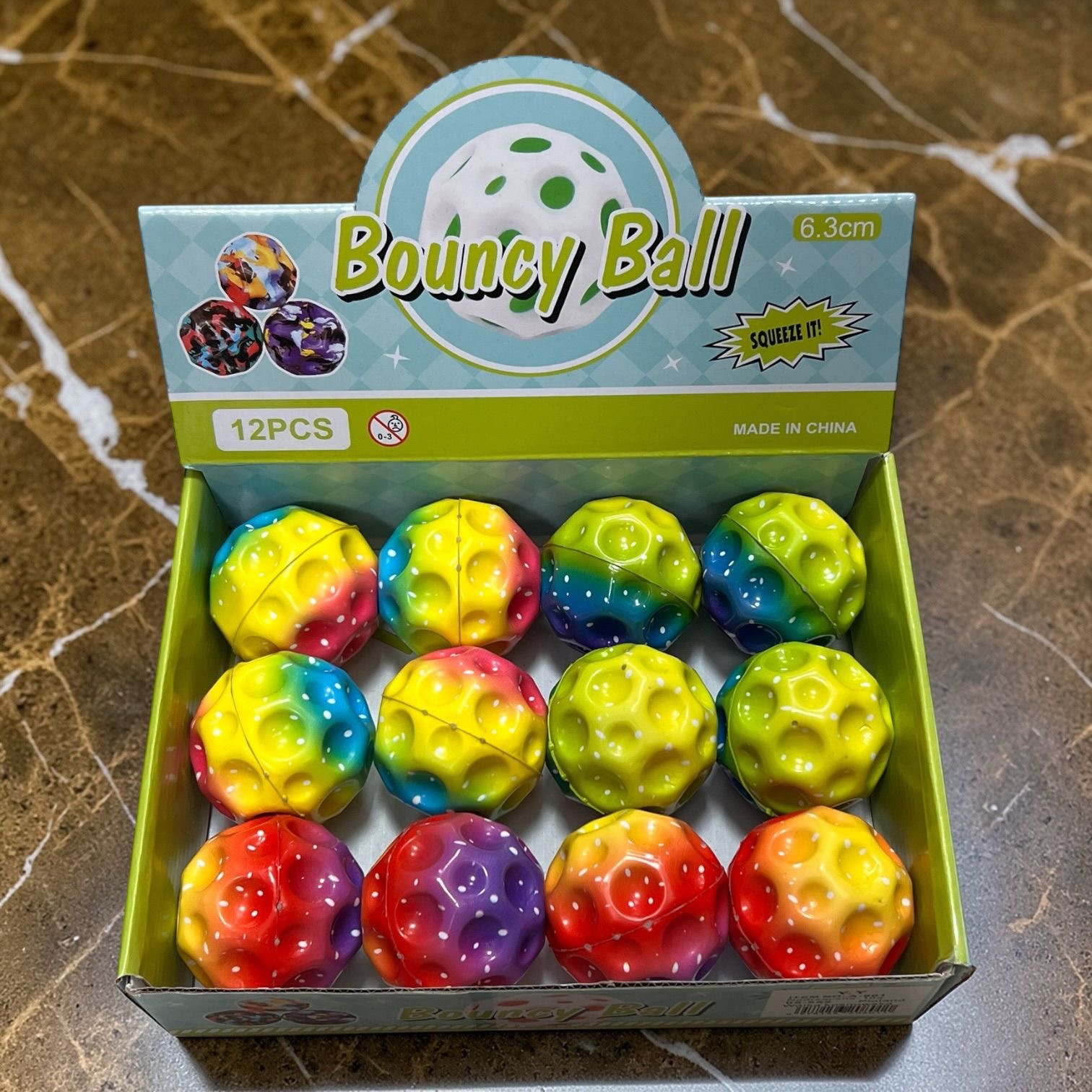 PIŁKA GUMOWA BOUNCY BALL 6CM DLA DZIECI.