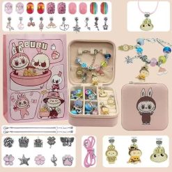 ZESTAW KORALIKÓW DO ROBIENIA BRANSOLETEK BIŻUTERII LABUBU.