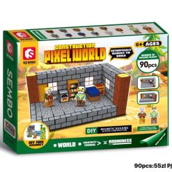 KLOCKI MAGNETYCZNE PIXEL WORLD 90 ELEMENTÓW.