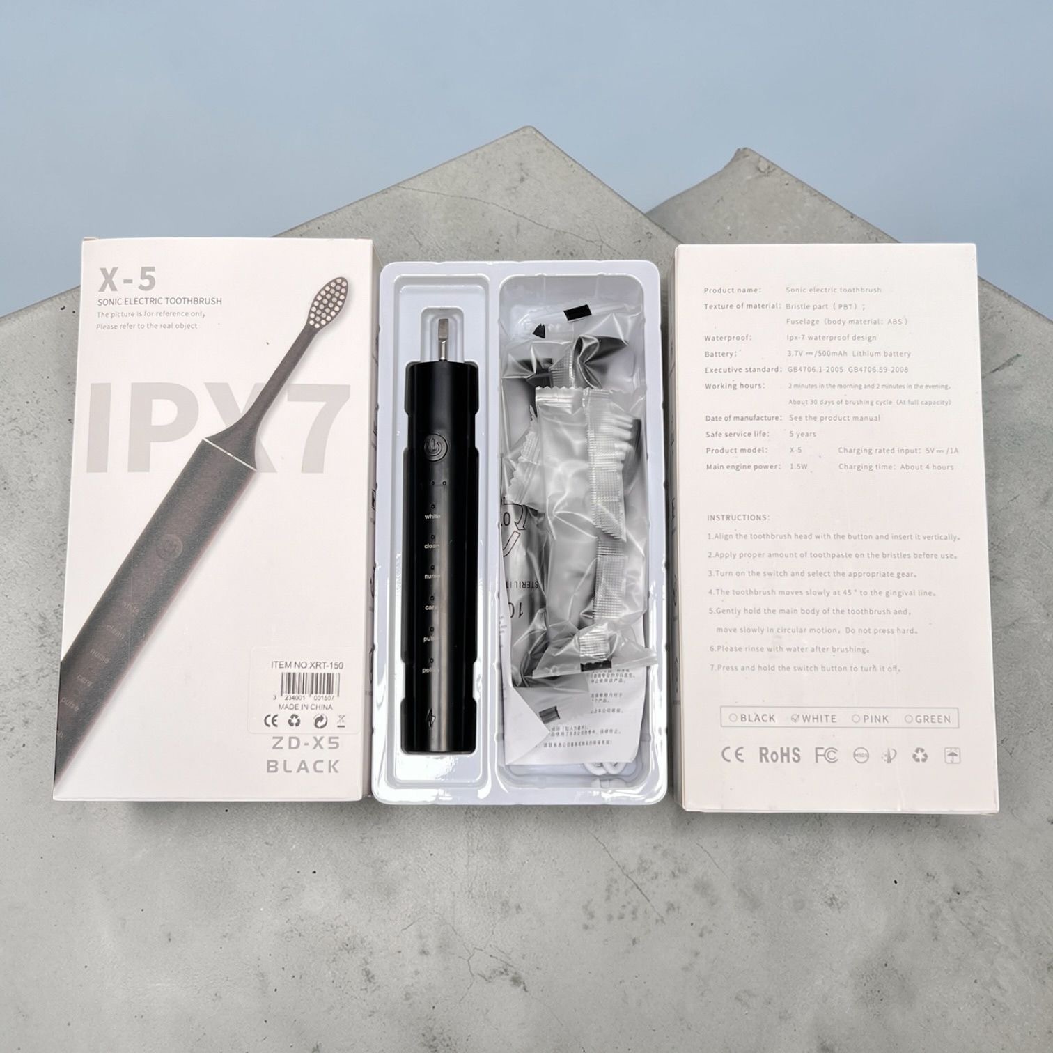 SZCZOTECZKA SONICZNA ELEKTRYCZNA DO ZĘBÓW X5. - obrazek 2