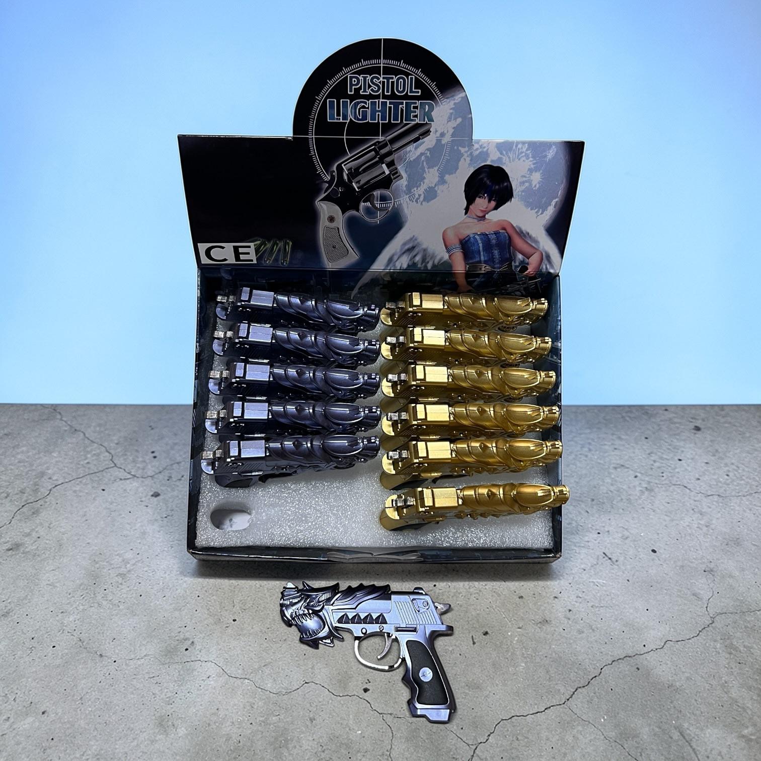 BRELOK PISTOLET LATARKA Z LASEREM.