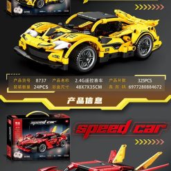 KLOCKI SAMOCHÓD RC AUTO SPORTOWE  ZDALNIE STEROWANE 325 EL.