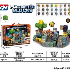KLOCKI MAGNETYCZNE MINECRAFT 85 ELEMENTÓW.