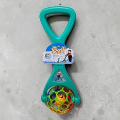 PCHACZ Z ELASTYCZNA PIŁKA GRZECHOCZĄCA KULKA TURKUS. 52CM.