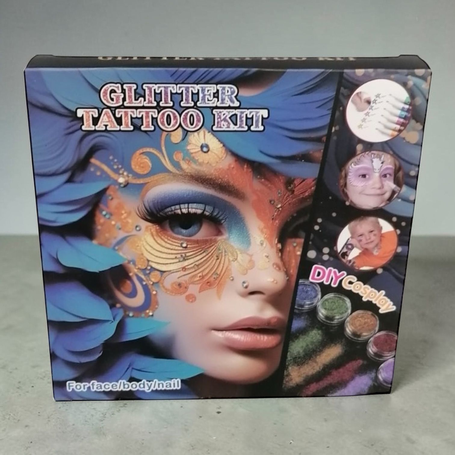 ZESTAW DO ROBIENIA TATUAŻY BROKATOWE DLA DZIECI.