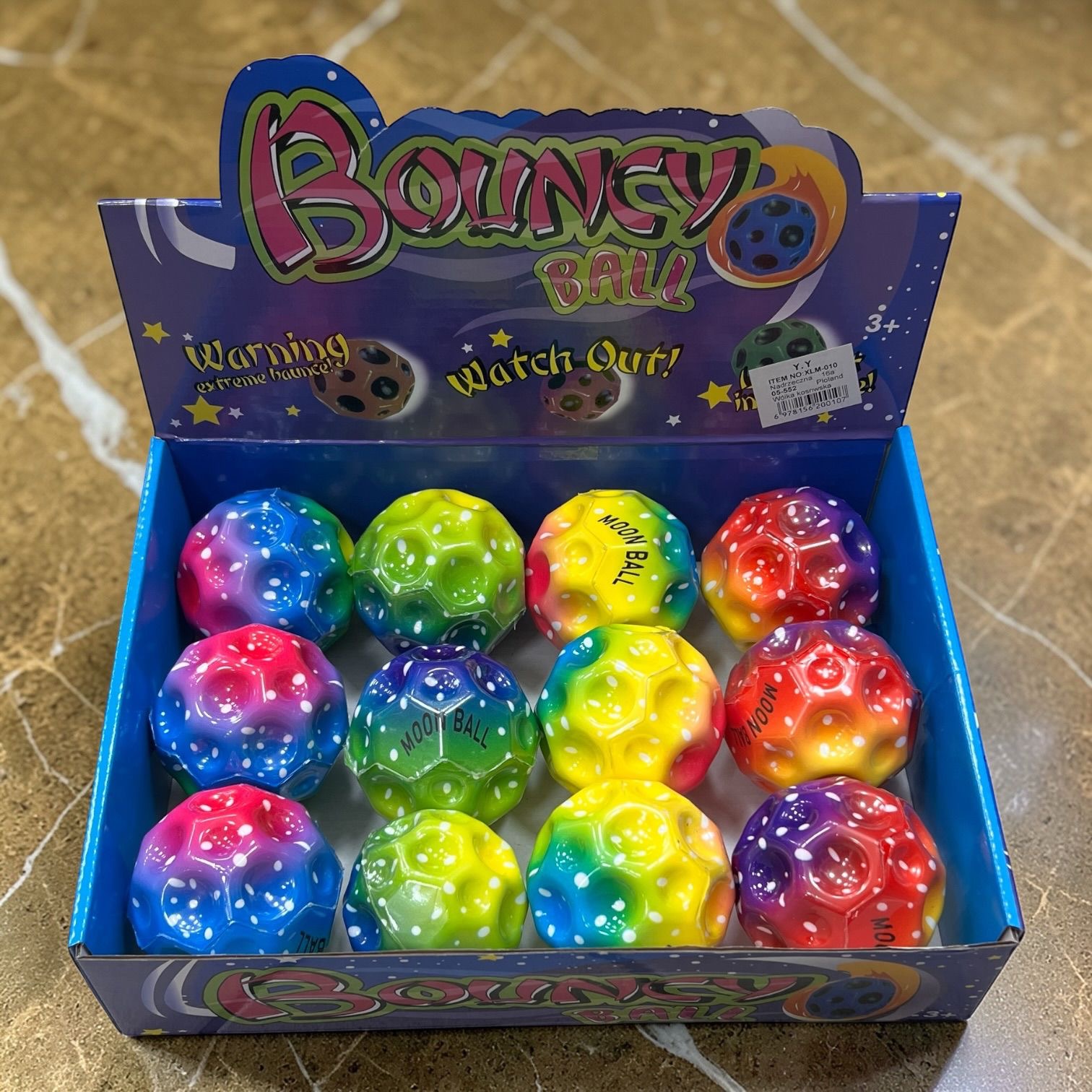 PIŁKA GUMOWA BOUNCY BALL 8CM DLA DZIECI.