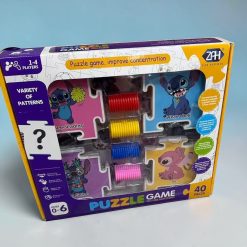 ZESTAW PUZZLE GAME STITCH 40PCS DLA DZIECI.