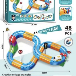 TOR ELEKTRYCZNY KOLEJKA KLOCKI MAGNETYCZNE POCIĄG ANTYGRAWITACYJNY 48 EL.