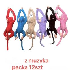 MASKOTKA PLUSZAK MAŁPA Z MUZYKA 55CM.