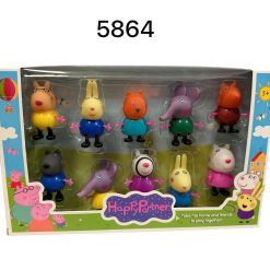 ZESTAW FIGURKI PEPPA PIG 10 SZTUK.