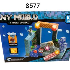 KLOCKI MAGNETYCZNE MY WORLD 100 ELEMENTÓW LEDOWE.