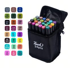 MARKERY DWUSTRONNE ALKOHOLOWE W ETUI ZESTAW 24PCS.