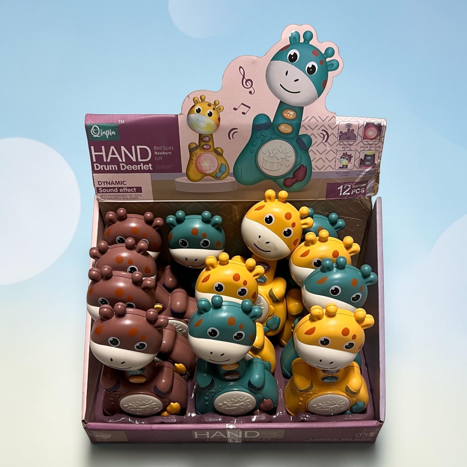 GRZECHOTKI ŻYRAFA MUZYKA SENSORYCZNA DLA DZIECI.