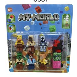 ZESTAW FIGURKI MINECRAFT MAGNETYCZNY 8 SZTUK.
