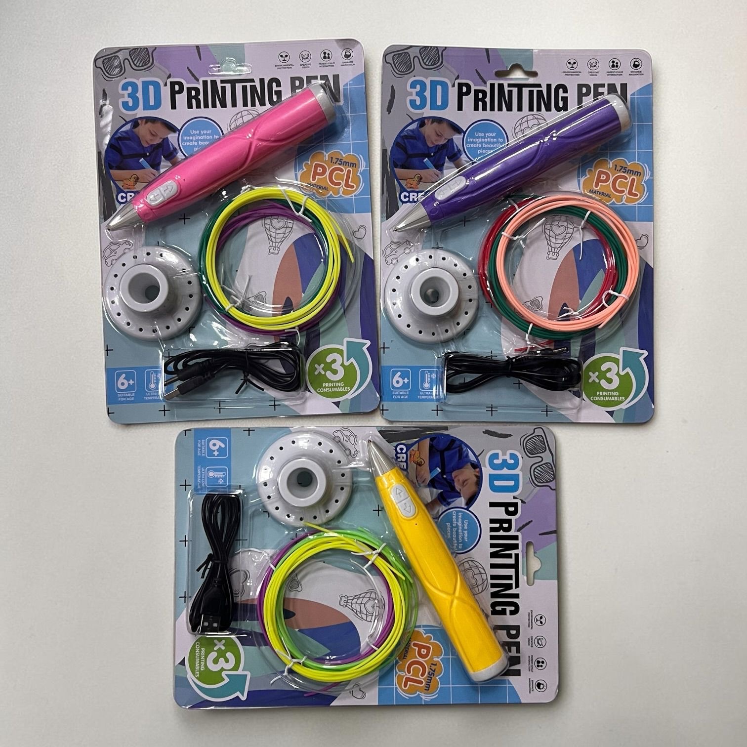 DŁUGOPIS DRUKARKA 3D PEN WKŁADY DLA DZIECI.