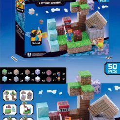 KLOCKI MAGNETYCZNE MY WORLD 50 ELEMENTÓW.