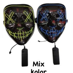 MASKA ŚWIECĄCE LED ŻALUZJE IMPREZOWE DISCO.