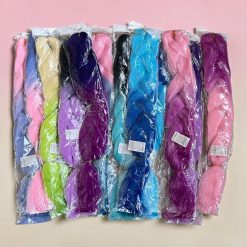 WŁOSY SYNTETYCZNE SZTUCZNE 2 KOLORÓW 60CM.