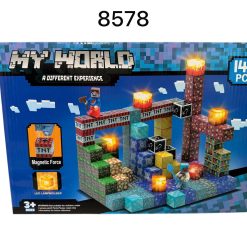 KLOCKI MAGNETYCZNE MY WORLD 144 ELEMENTÓW LEDOWE.