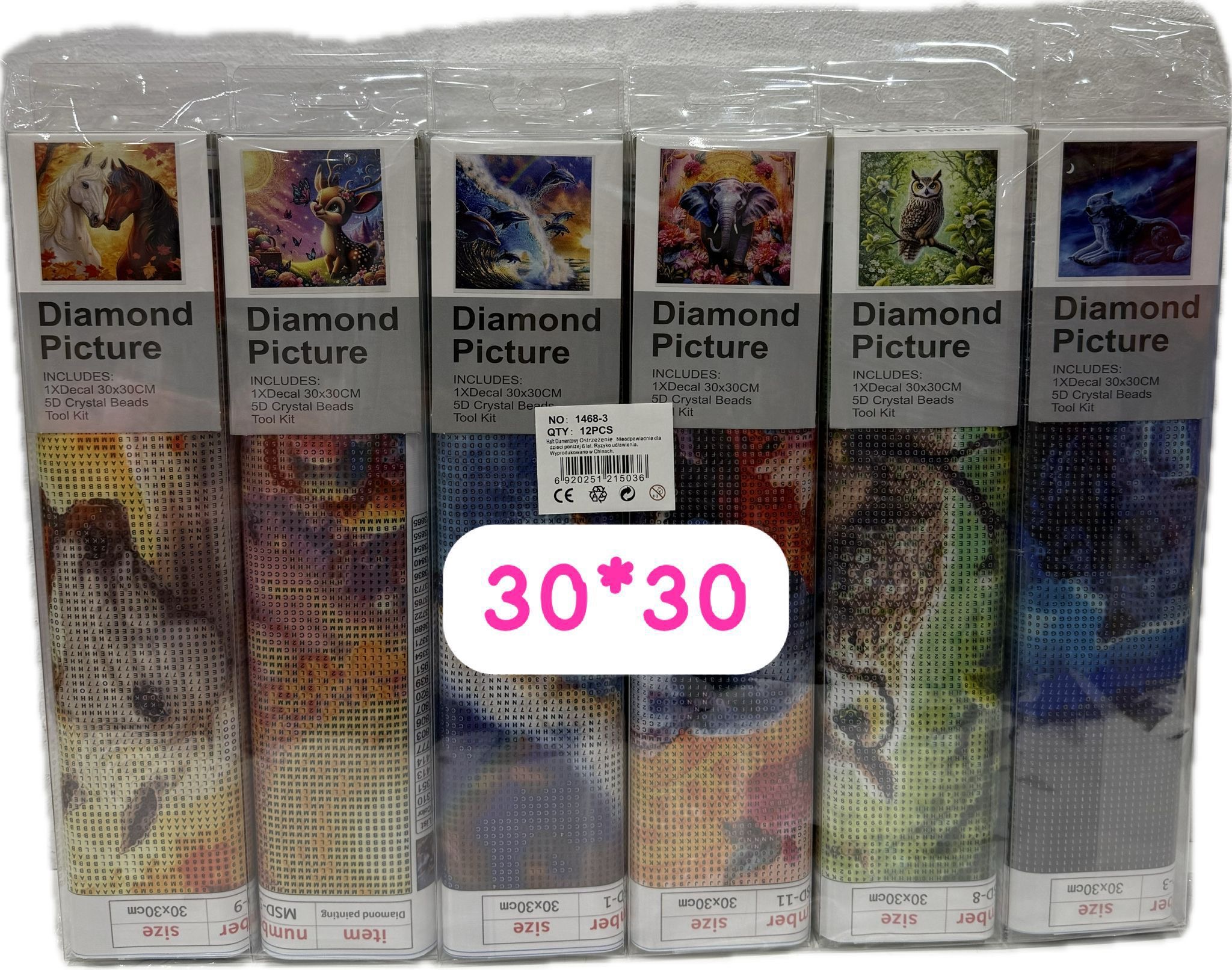 OBRAZEK 5D DIAMENTOWY WYKLEJANY 30x30CM.