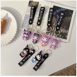 BRELOK FIGURKI GUMOWA KUROMI DO KLUCZY.