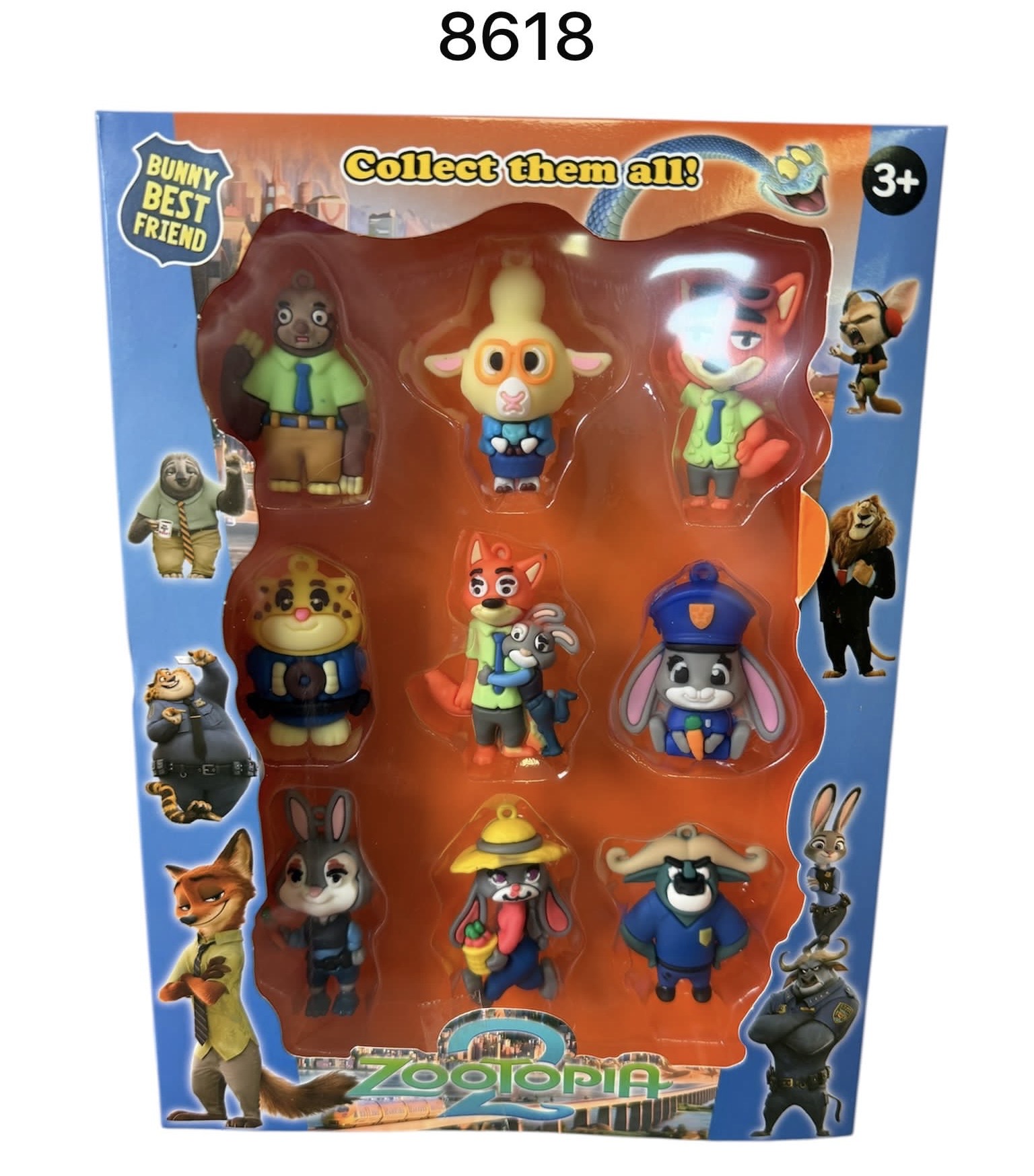 ZESTAW FIGURKI ZOOTOPIA 9PCS DLA DZIECI.