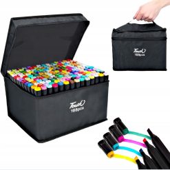 MARKERY DWUSTRONNE ALKOHOLOWE W ETUI ZESTAW 168PCS.