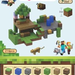 KLOCKI MAGNETYCZNE MINECRAFT 216 ELEMENTÓW.