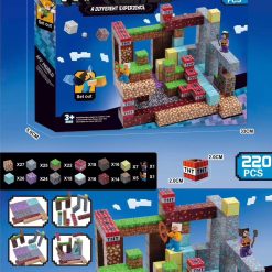 KLOCKI MAGNETYCZNE MY WORLD 220 ELEMENTÓW.