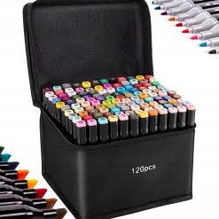 MARKERY DWUSTRONNE ALKOHOLOWE W ETUI ZESTAW 120PCS.